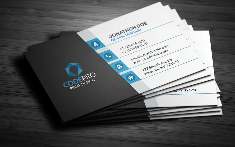 Business card print sample